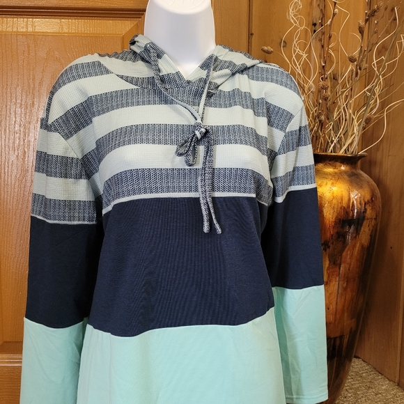 💜 New Color Block Drawstring Hoodie - Picture 5 of 7